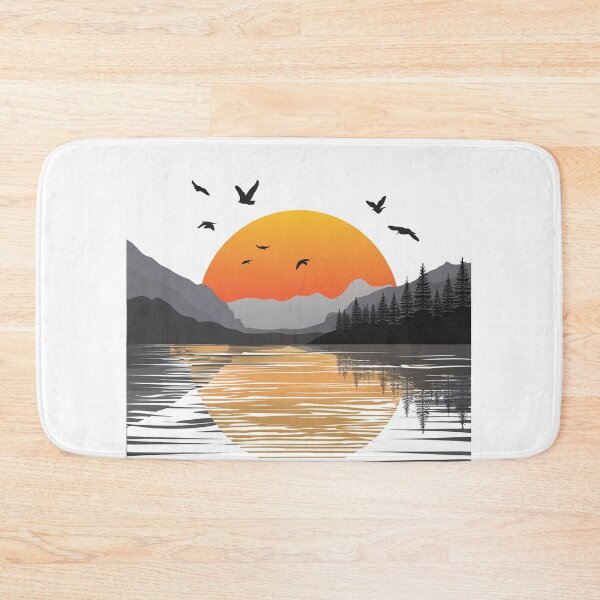 Item preview, Suneset in mountain view designed and sold by vectorillus.
