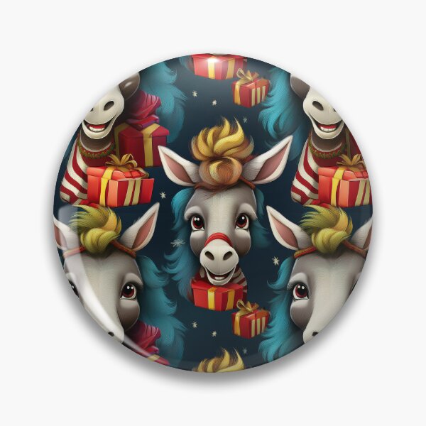 Item preview, A Drove of Donkeys: A busy pattern featuring a drove of donkeys with gifts.  designed and sold by Grang Art Artistic Designs.