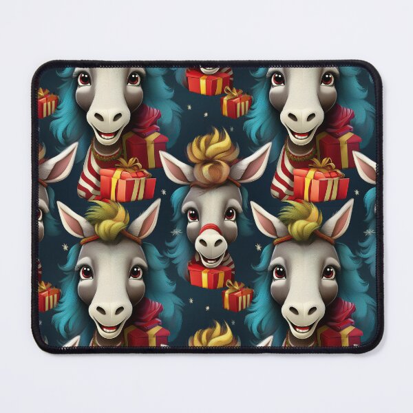 Item preview, A Drove of Donkeys: A busy pattern featuring a drove of donkeys with gifts. designed and sold by Grang Art Artistic Designs.