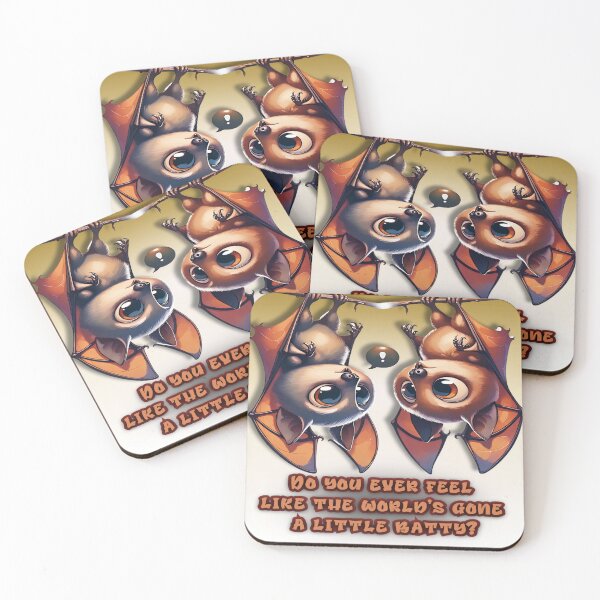 Item preview, Whimsical Bat Buddies Hanging Out - Cute Stylized Bats  designed and sold by gleefulme.