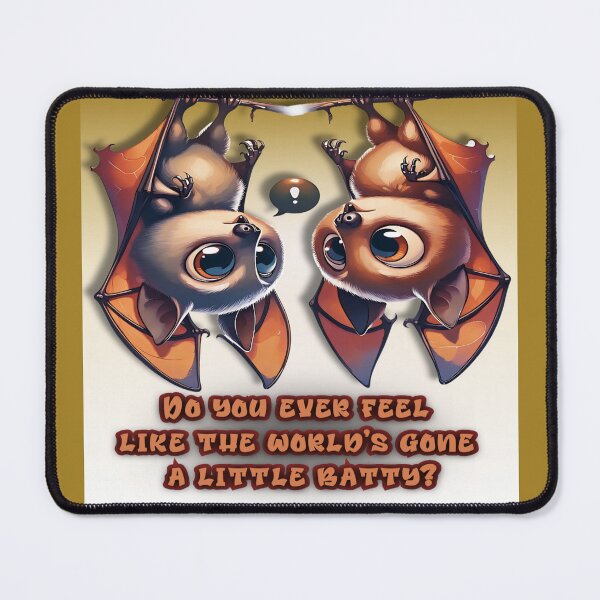 Item preview, Whimsical Bat Buddies Hanging Out - Cute Stylized Bats  designed and sold by gleefulme.