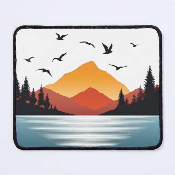 Item preview, Suneset in mountain view designed and sold by vectorillus.