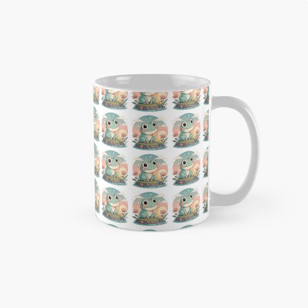 Item preview, Cute Kawaii Frog, Retro Sunset designed and sold by graphic-genie.