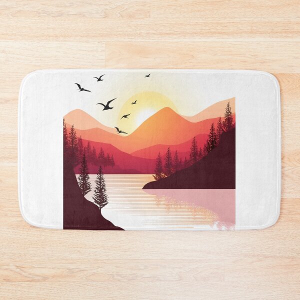 Item preview, Suneset in mountain view designed and sold by vectorillus.