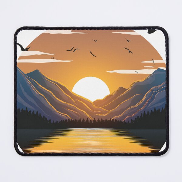 Item preview, Suneset in mountain view designed and sold by vectorillus.