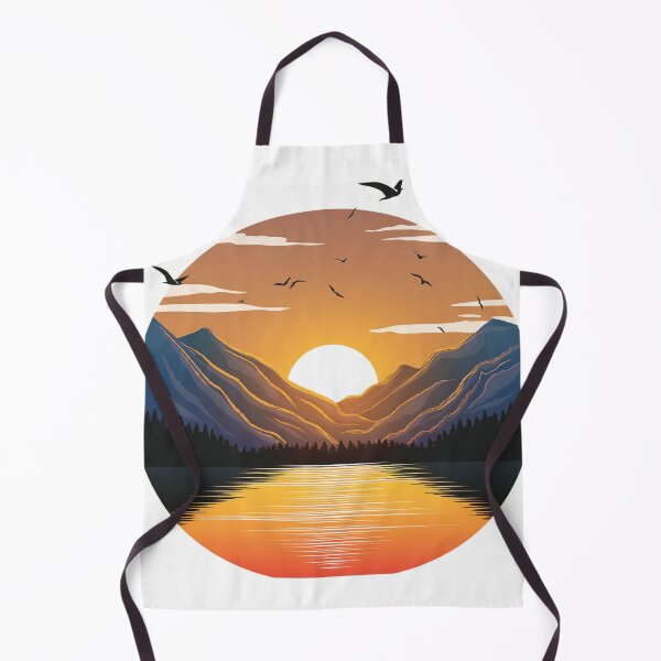 Item preview, Suneset in mountain view designed and sold by vectorillus.