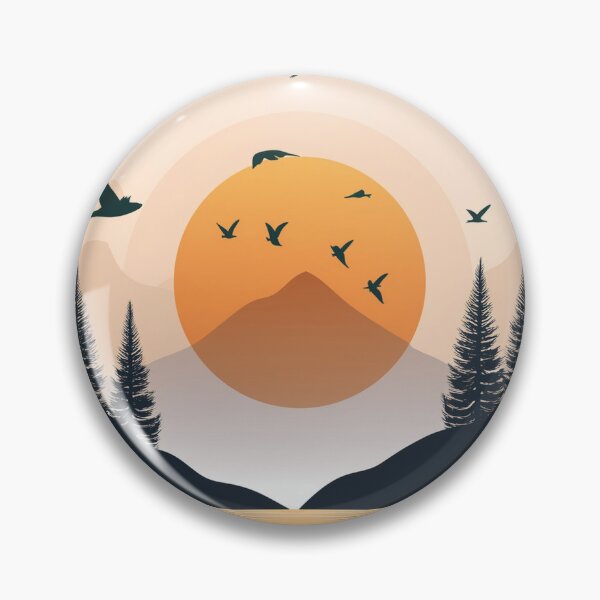 Item preview, Suneset in mountain view designed and sold by vectorillus.