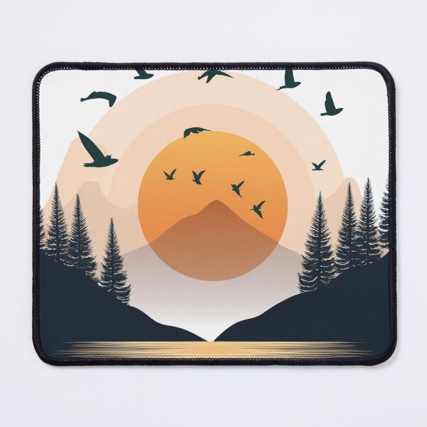 Item preview, Suneset in mountain view designed and sold by vectorillus.