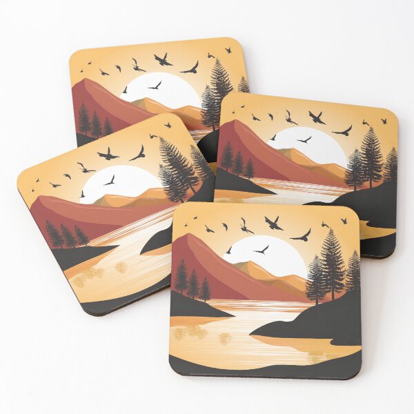 Item preview, Sunset in mountain view designed and sold by vectorillus.