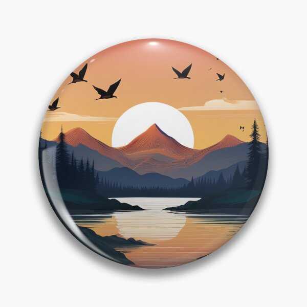 Item preview, Sunset in mountain view designed and sold by vectorillus.