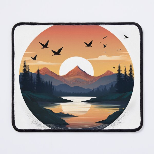Item preview, Sunset in mountain view designed and sold by vectorillus.