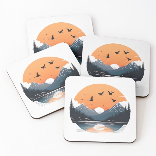 Item preview, Sunset in mountain view designed and sold by vectorillus.
