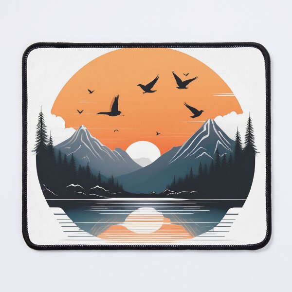 Item preview, Sunset in mountain view designed and sold by vectorillus.