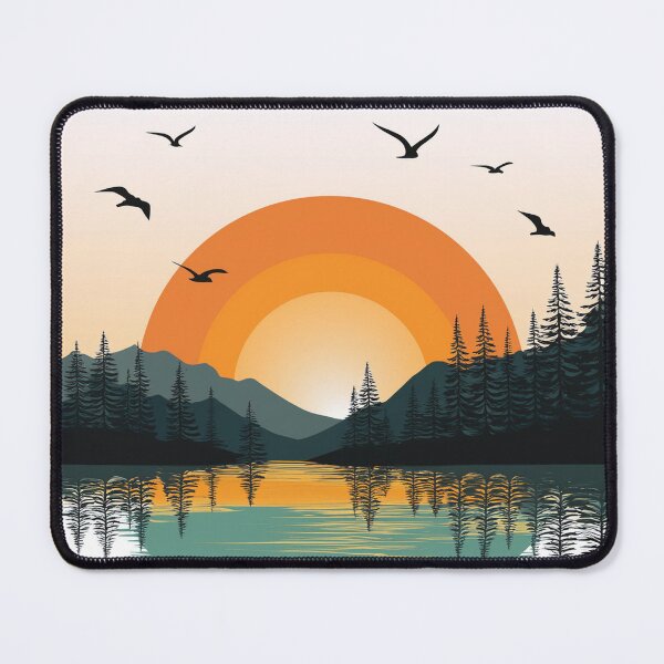 Item preview, Sunset in mountain view designed and sold by vectorillus.
