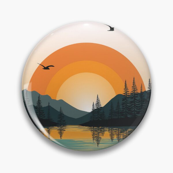 Item preview, Sunset in mountain view designed and sold by vectorillus.