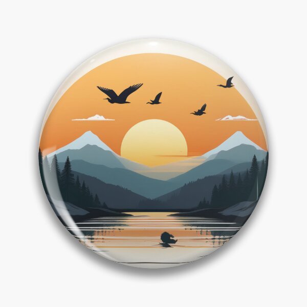 Item preview, Sunset in mountain view designed and sold by vectorillus.