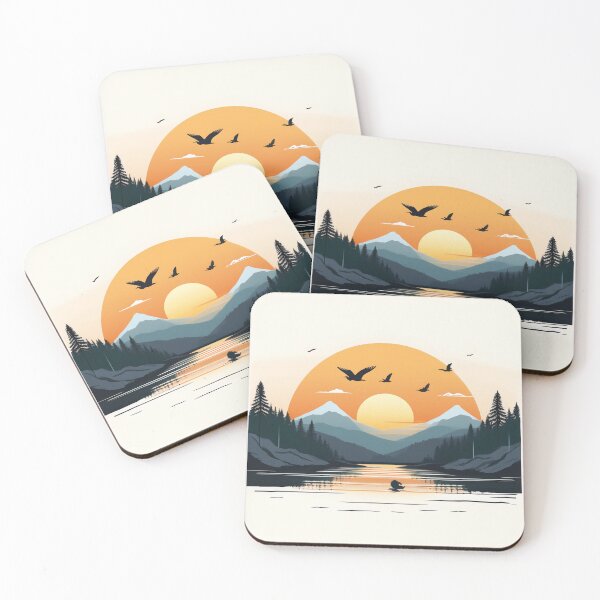 Item preview, Sunset in mountain view designed and sold by vectorillus.