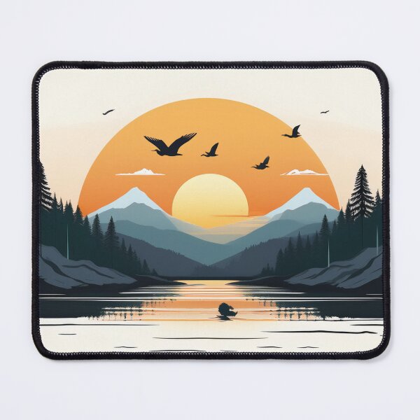 Item preview, Sunset in mountain view designed and sold by vectorillus.