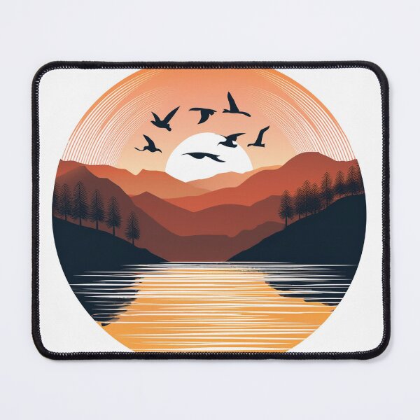 Item preview, Sunset in mountain view designed and sold by vectorillus.