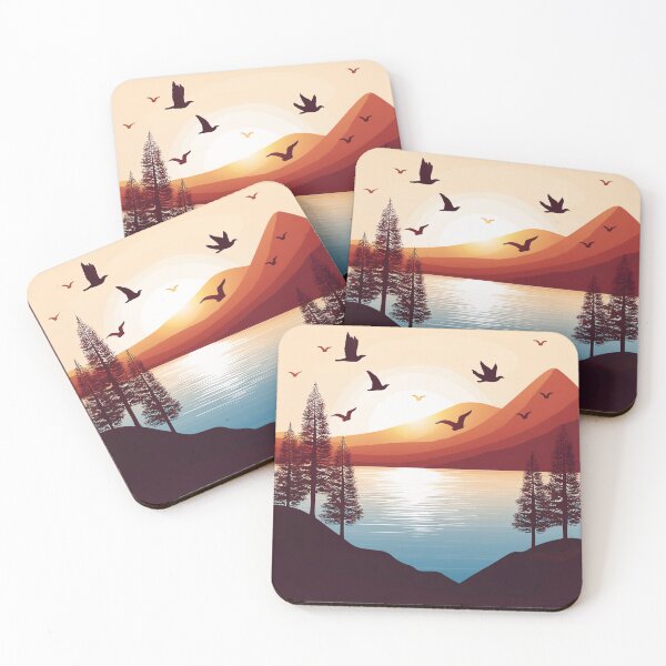 Item preview, Sunset in mountain view designed and sold by vectorillus.