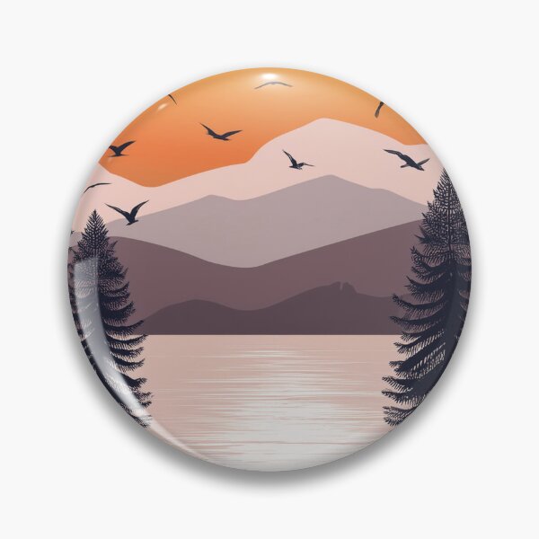 Item preview, Sunset in mountain view designed and sold by vectorillus.