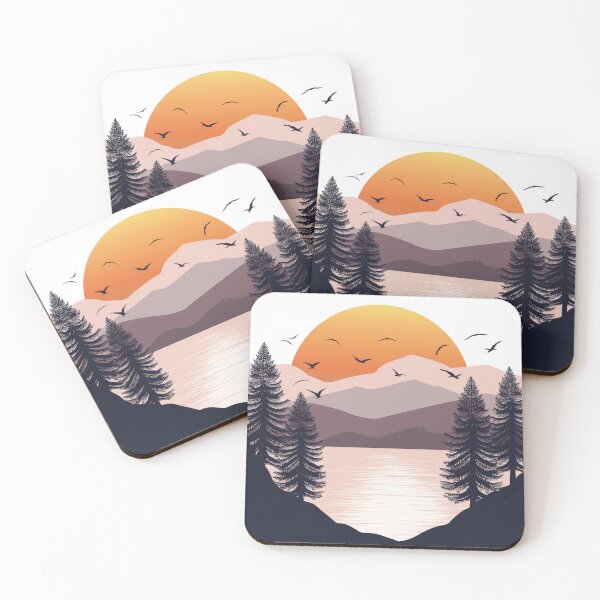 Item preview, Sunset in mountain view designed and sold by vectorillus.