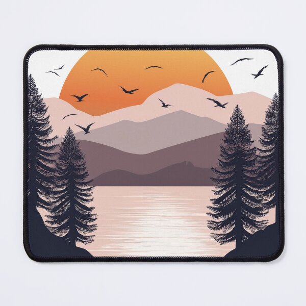 Item preview, Sunset in mountain view designed and sold by vectorillus.