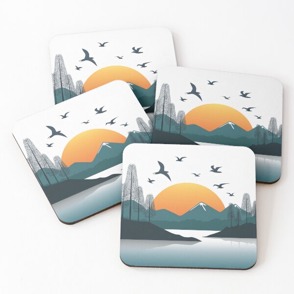 Item preview, Sunset in mountain view designed and sold by vectorillus.
