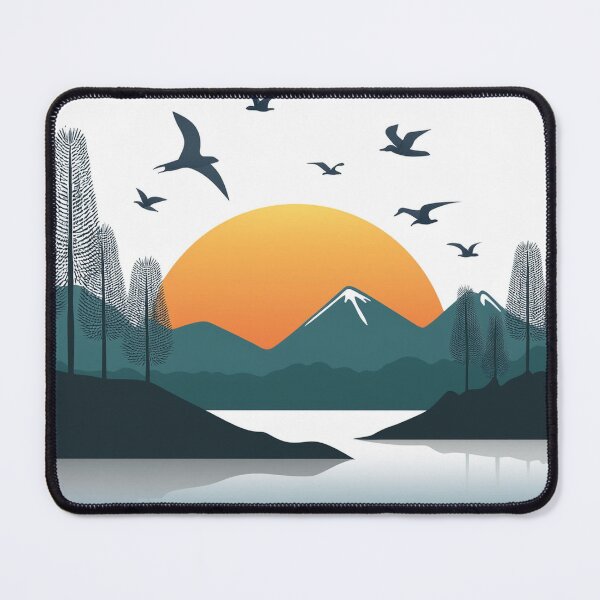 Item preview, Sunset in mountain view designed and sold by vectorillus.