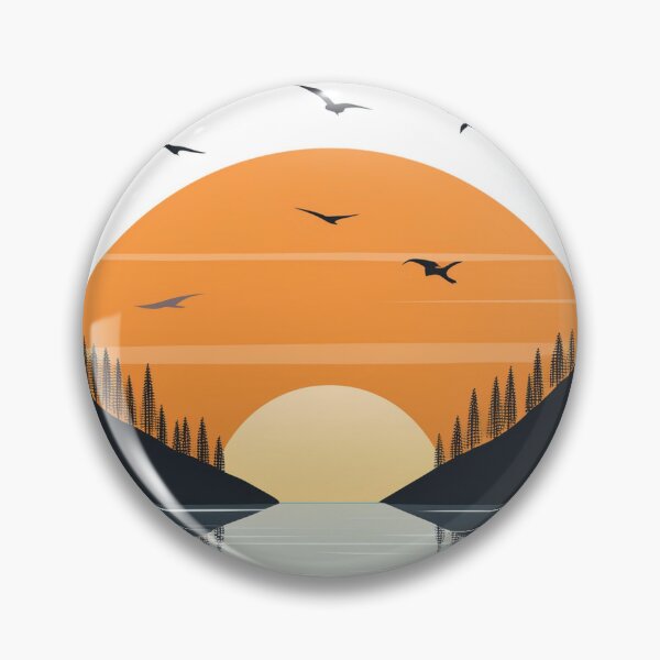 Item preview, Sunset in mountain view designed and sold by vectorillus.