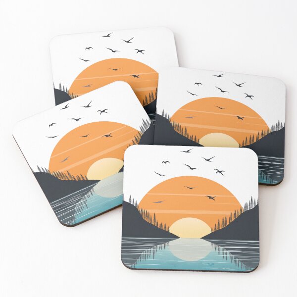 Item preview, Sunset in mountain view designed and sold by vectorillus.