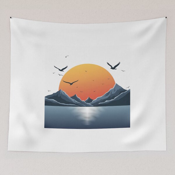 Item preview, Sunset in mountain view designed and sold by vectorillus.