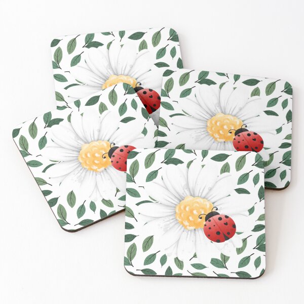 Item preview, Ladybug Smelling the Flowers designed and sold by ahoffnag.