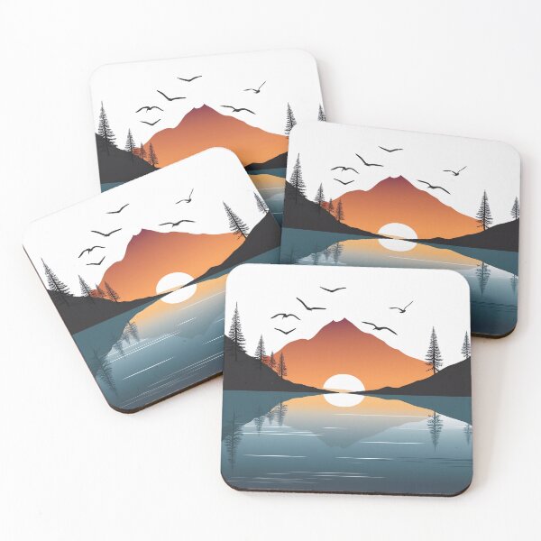 Item preview, Sunset in mountain view designed and sold by vectorillus.