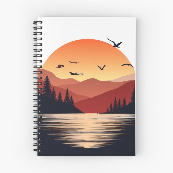 Item preview, Sunset in mountain view designed and sold by vectorillus.