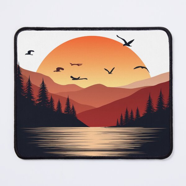 Item preview, Sunset in mountain view designed and sold by vectorillus.
