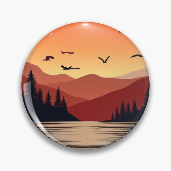 Item preview, Sunset in mountain view designed and sold by vectorillus.