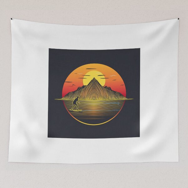 Item preview, Sunset in mountain view designed and sold by vectorillus.