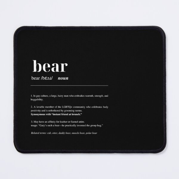Item preview, Bear Definition – Funny LGBTQ+ Dictionary Style INVERT designed and sold by THEURSAMAJOR.