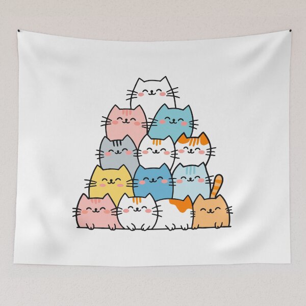 Item preview, Pyramid of Happy Cats: A Tower of Feline Joy designed and sold by Timegraf.