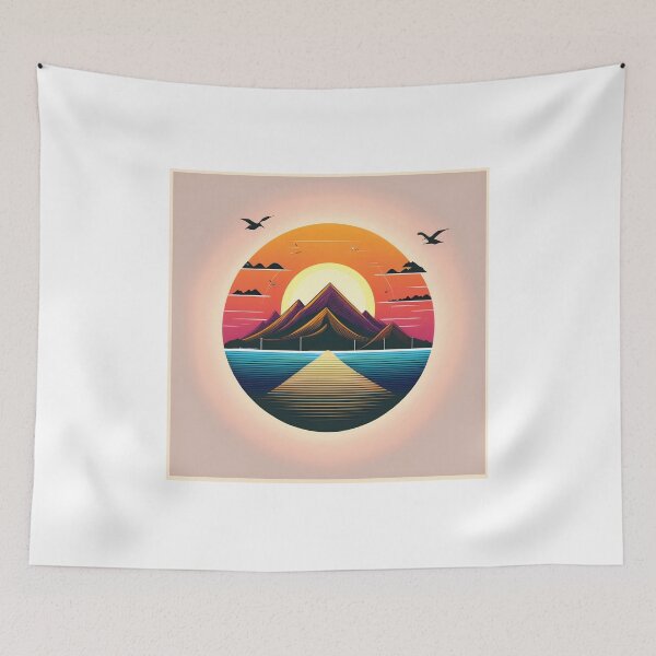 Item preview, Sunset in mountain view designed and sold by vectorillus.