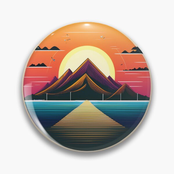 Item preview, Sunset in mountain view designed and sold by vectorillus.