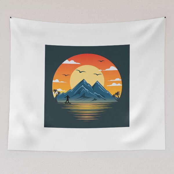 Item preview, Sunset in mountain view designed and sold by vectorillus.