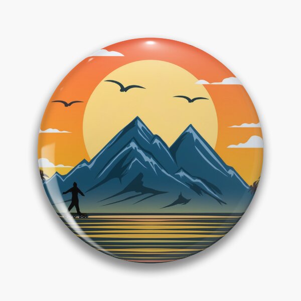 Item preview, Sunset in mountain view designed and sold by vectorillus.