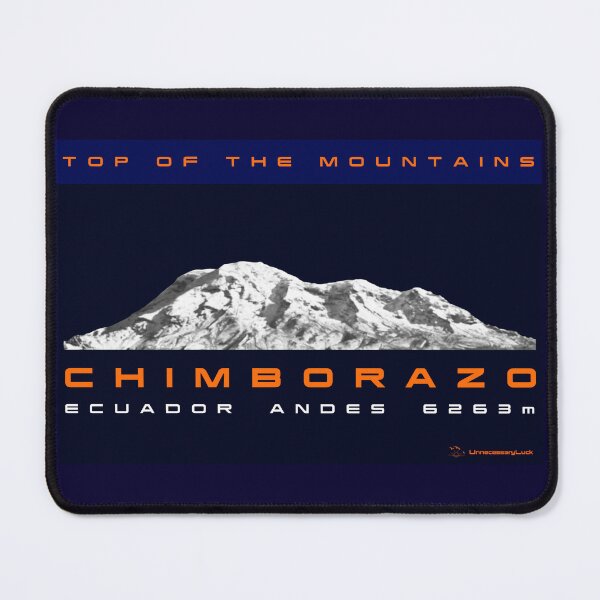 Item preview, mountain high peak Chimborazo snow Ecuador Andes white orange blue sweatshirt blue edition designed and sold by UnnecessaryLuck.