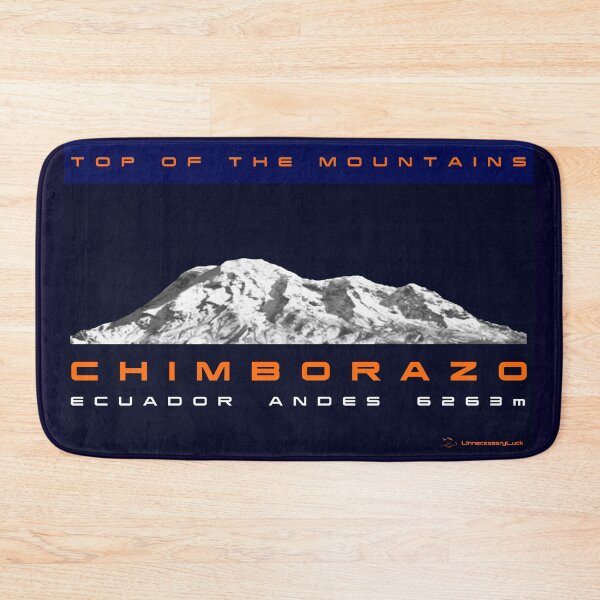 Item preview, mountain high peak Chimborazo snow Ecuador Andes white orange blue sweatshirt blue edition designed and sold by UnnecessaryLuck.