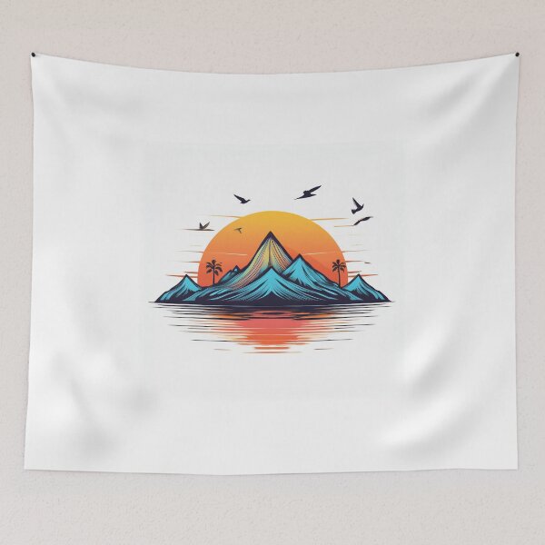Item preview, Sunset in mountain view designed and sold by vectorillus.