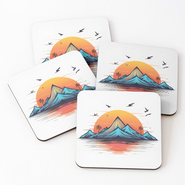Item preview, Sunset in mountain view designed and sold by vectorillus.
