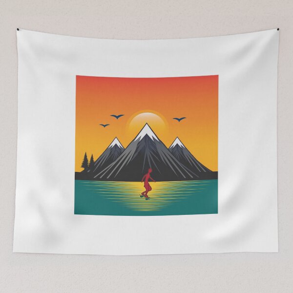 Item preview, Sunset in mountain view designed and sold by vectorillus.