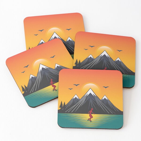 Item preview, Sunset in mountain view designed and sold by vectorillus.